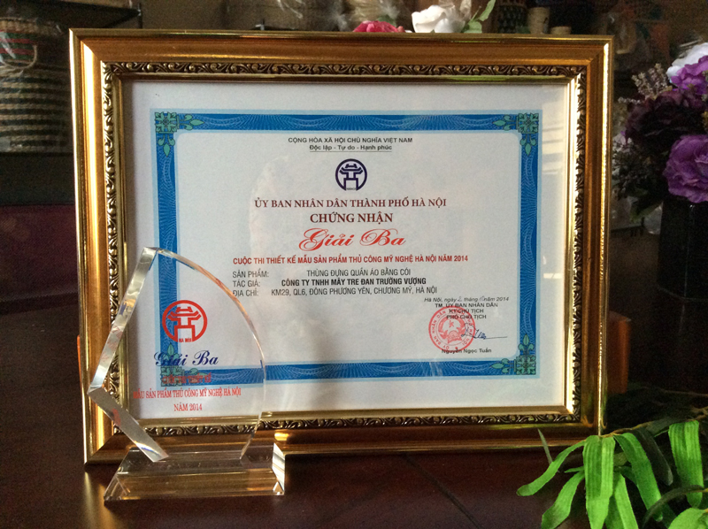 TVBamboo in award ceremony 2014 of handicraft sample designing contest – 08 Oct 2014